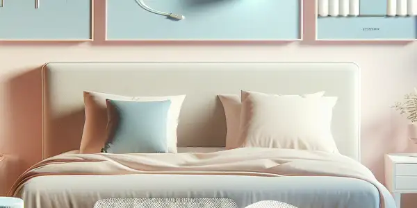 A serene bedroom scene showcasing various contraception methods, emphasizing privacy, comfort, and informed choices.