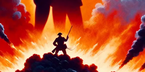 A chaotic battlefield scene from the First Sino-Japanese War, blending historical combat with playful adult-themed elements.